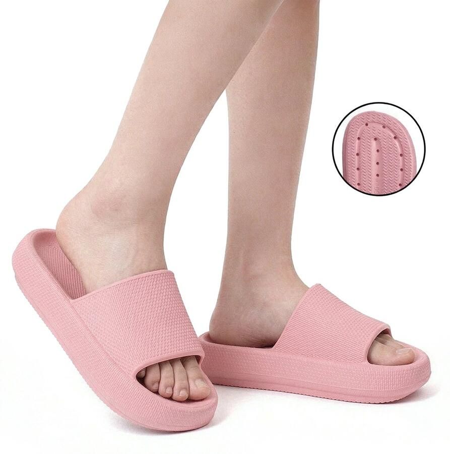 Slippers Unisex Antislip slippers Lichtgewicht doucheslippers Zacht en comfortabel Geschikt voor thuis bij het zwembad en in de tuin )