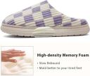 Slippers voor en Fuzzy winter pantoffels met memory foam Paars