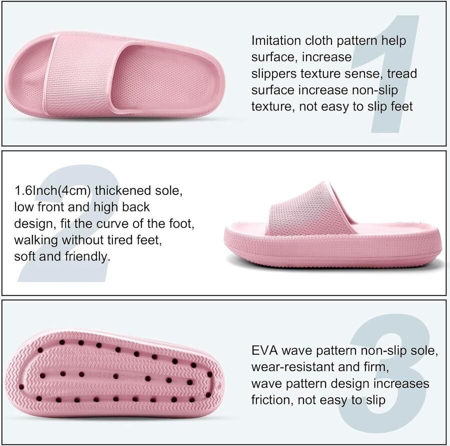 Slippers voor wolkenpantoffels licht doucheslippers zacht slippers sandalen voor huis tuin strand zwembad