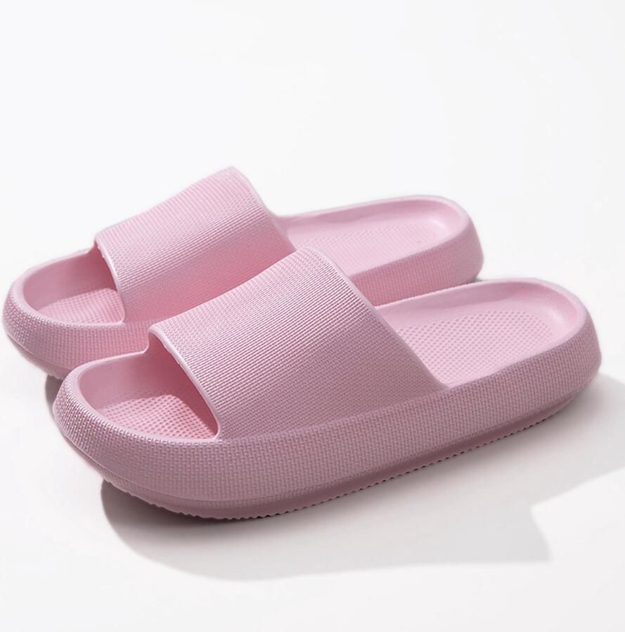 Slippers voor sneldrogende slippers voor doucheschoenen met voetboogondersteuning en gedempte zool 36 37 -Roze