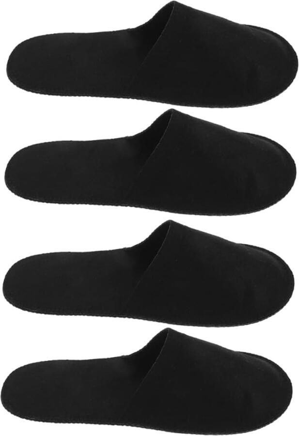 Slippers voor Gasten Huis Slippers Comfort en Hygiëne Antislip zool Zwart