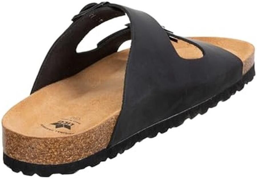 Slippers voor heren Leer met Softfit Technologie Zwart