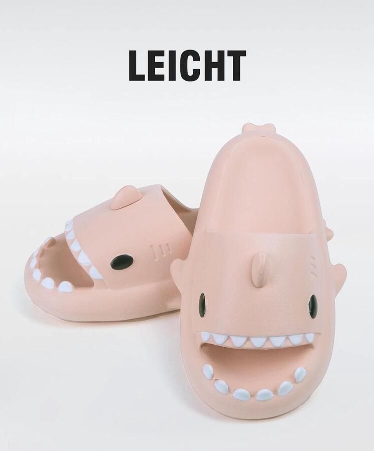Slippers voor kinderen 26 27 EU roze schattige haai comfortabele thuis slippers ShopVlot