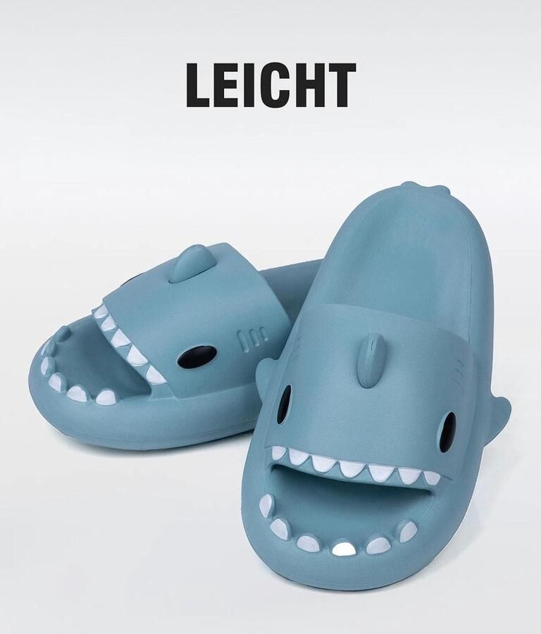 Badslippers 44 45 EU EVA-haaienslippers Antislip Ideaal voor zwembad en strand ShopVlot