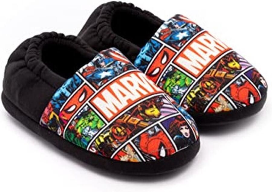 Slippers voor Kinderen Zachte Huisschoenen in Superheldenstijl Zwart - Foto 1