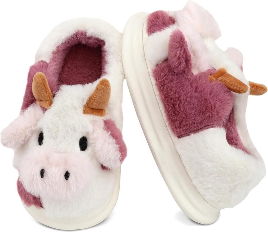 Slippers voor meisjes pluche warme schattige haas alles inclusief traagschuim antislip comfortabel platte pantoffels