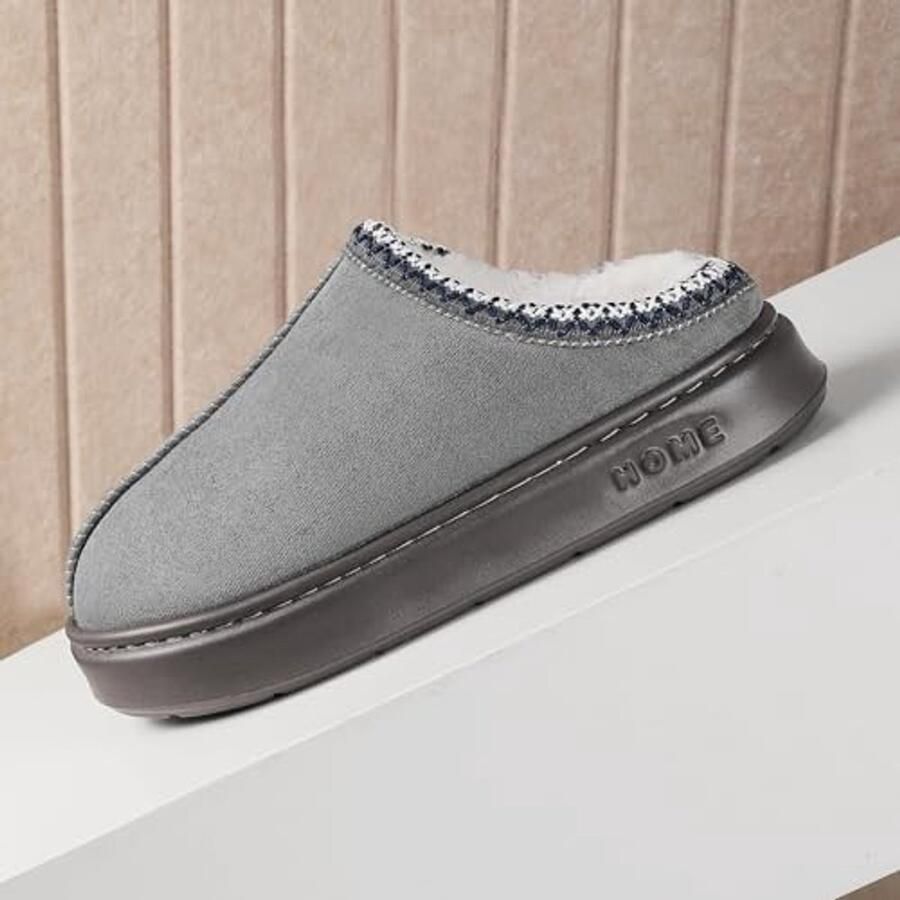 Slippers voor vrouwen Suède met fluffy voering - Foto 1