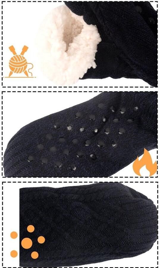 Slippers Warm Antislip Fluffy Unisex Comfortabele Zolen Ideaal voor Binnengebruik Sokken