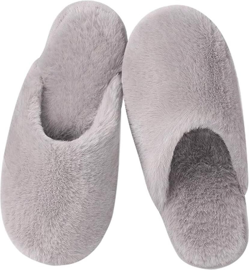 Slippers — Warme-zachte uniseks winterslippers — Zacht en antislip — Dik en comfortabel — Geschikt voor woonkamer-slaapkamer-werkkamer-badkamer en andere ruimtes in huis— Draagbaar — Ideaal voor op reis of in het hotel