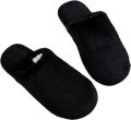 Slippers — Warme-zachte uniseks winterslippers — Zacht en antislip — Dik en comfortabel — Geschikt voor woonkamer-slaapkamer-werkkamer-badkamer en andere ruimtes in huis— Draagbaar — Ideaal voor op reis of in het hotel - Zwart