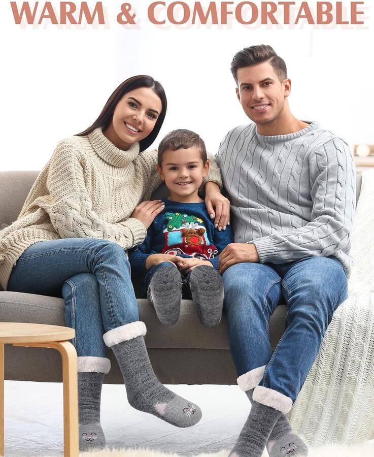Slippersokken schattige warme gezellige pluizige sokken dikke gezellige sokken voor dames bedsokken warme sokken zachte fleece comfortabele pluche grappige kous voor vrouwen en