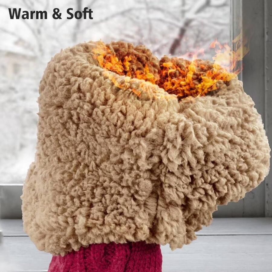 Slippersokken voor en pluizige pantoffelsokken met grijpers antislip fleecevoering warmtevasthoudend