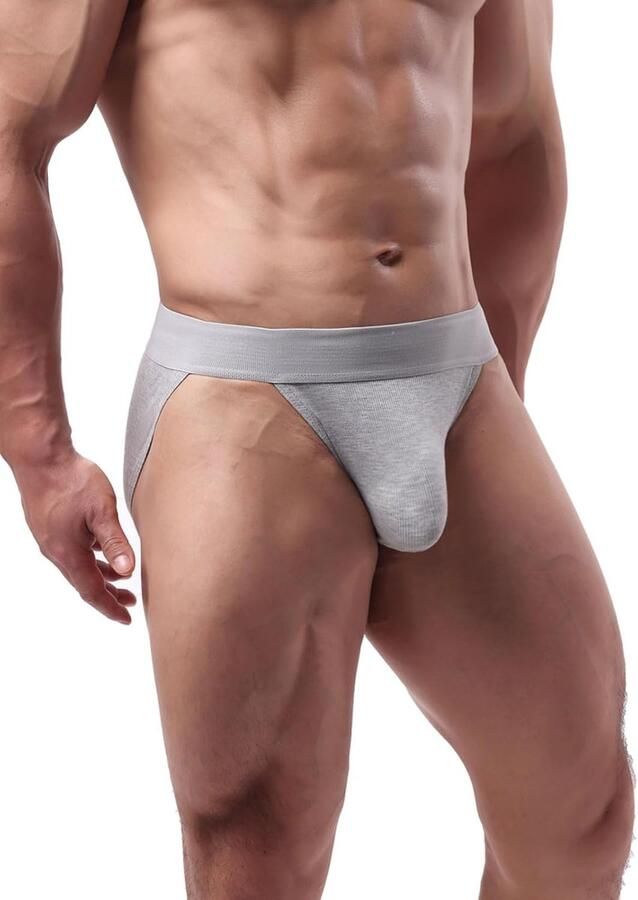 Slips lage taille geribbelde bikini onderbroek cool comfort bulge zakje ondergoed slip