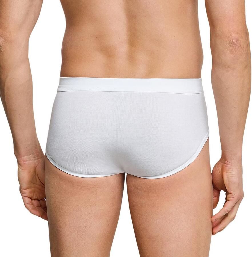 Slips met gulp fijn geribbeld wit 4-pack