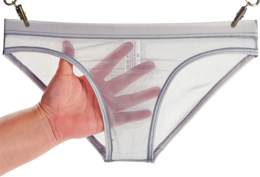 Slips Sexy Erotische Slips Shorts Slips Laagbouw Mesh See Through Ademende Slips Onderbroek - Foto 2