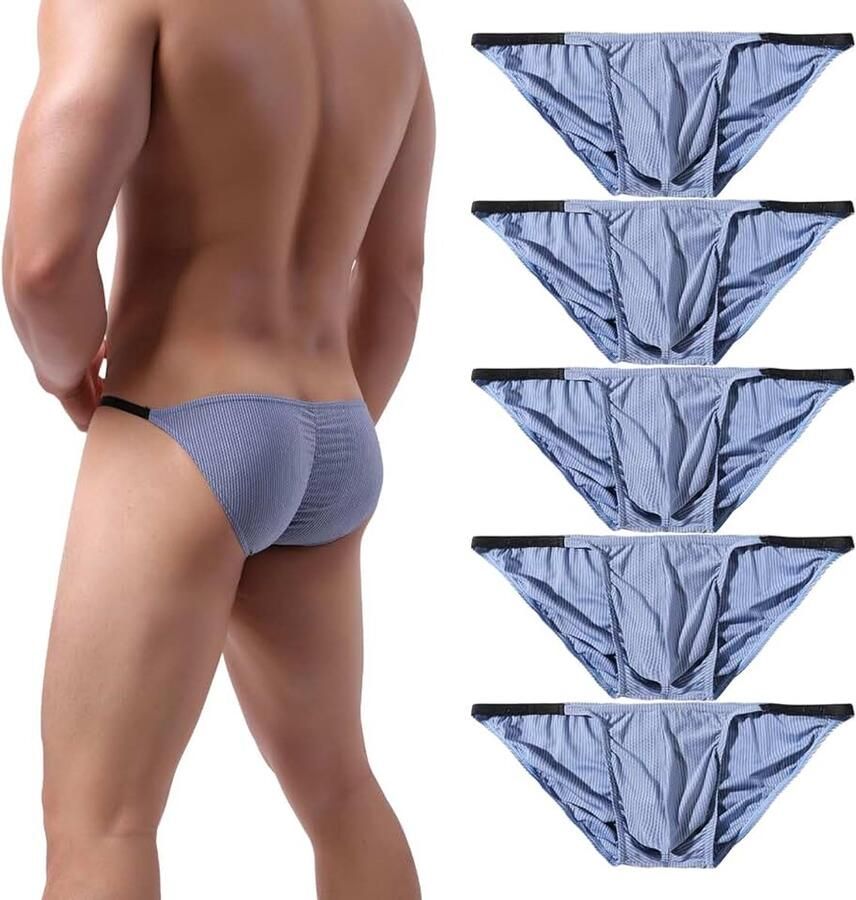 Slips voor heren elastische ruches aan de achterkant bikini-ondergoedpakket