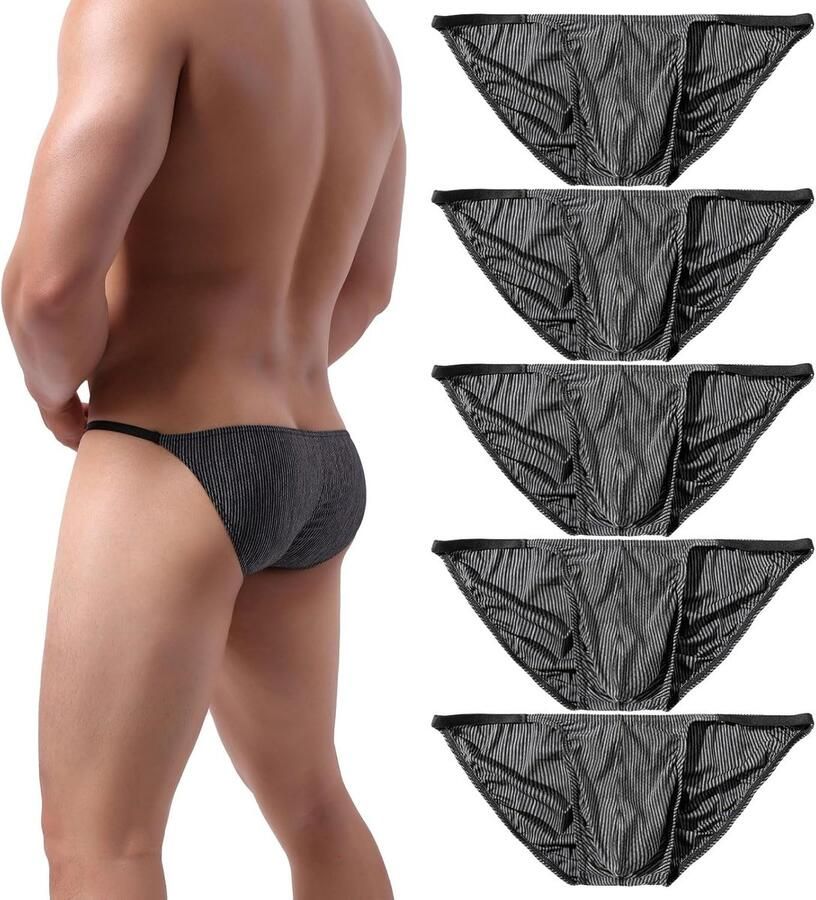 Slips voor heren elastische ruches aan de achterkant bikini-ondergoedpakket