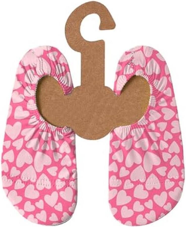 Slipstop Dream Junior Children's Beach Shoes Aqua Shoes Swimming Shoes Pink with White Hearts Various Sizes