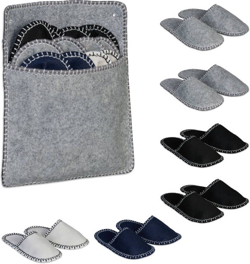 Sloffen 6 paar 45 met zak antislip