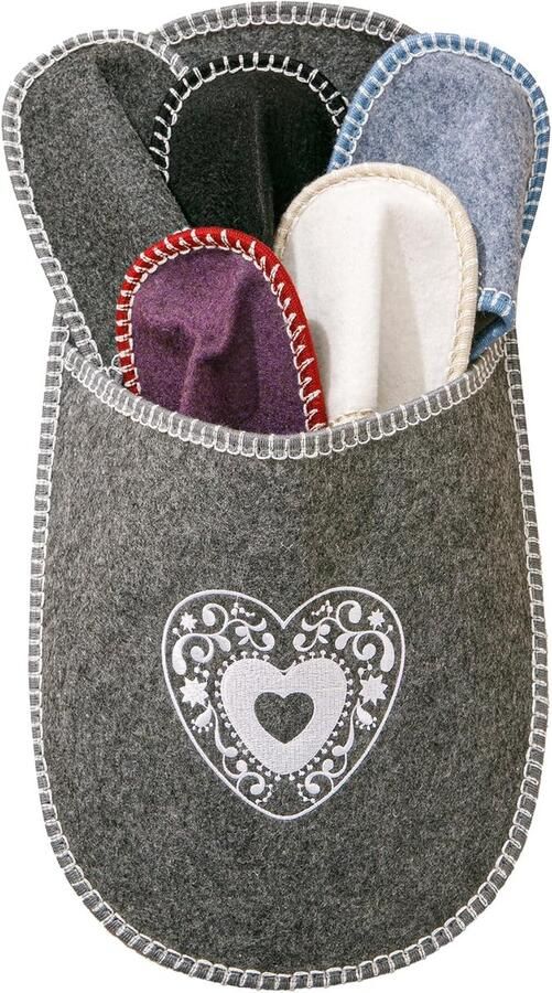 Sloffen Antislip Gesloten Teen Spa Pantoffels in Vilt Opvouwbare Grappig Gast Schoenen voor Huis Reizen Vakantie