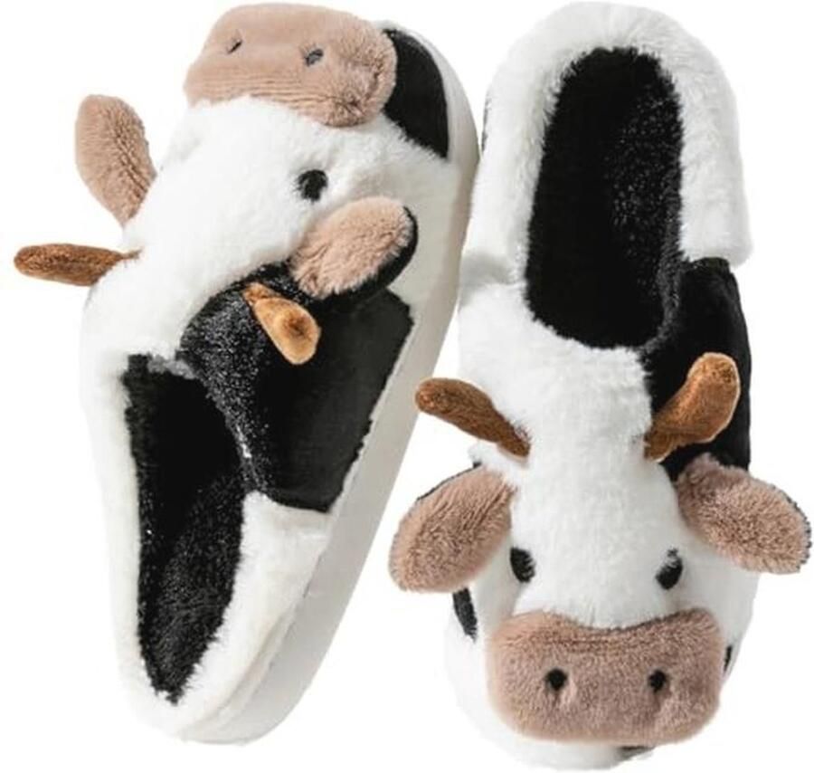 Sloffen Haai Koe Pantoffels Winter Warm Pluche Antislip Sloffen Outdoor Indoor - Foto 1