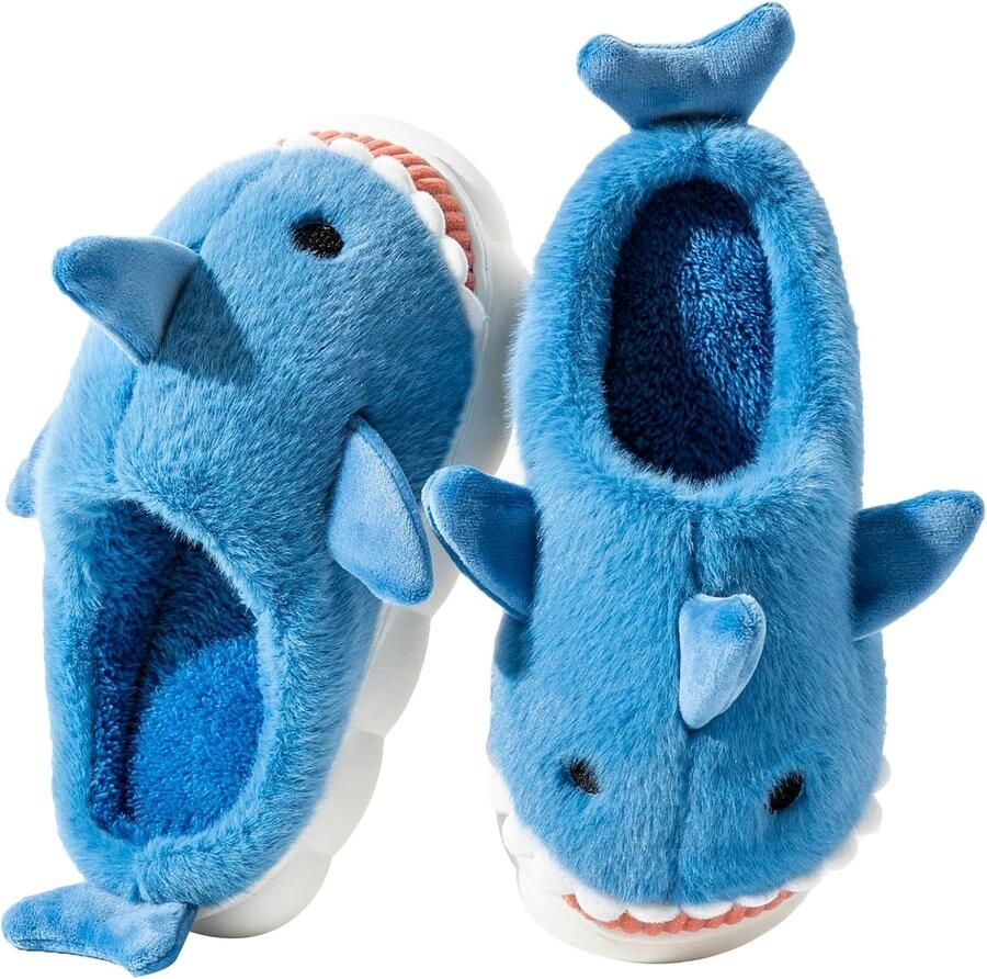Sloffen Haai Koe Pantoffels Winter Warm Pluche Antislip Sloffen Outdoor Indoor