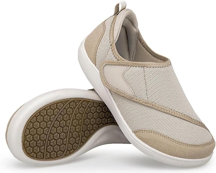 Sloffen Extra Breed Met Klittenbandsluiting Wandelen Vrije Tijd Bandage Voor Gezwollen Voeten Licht Senior Schoenen