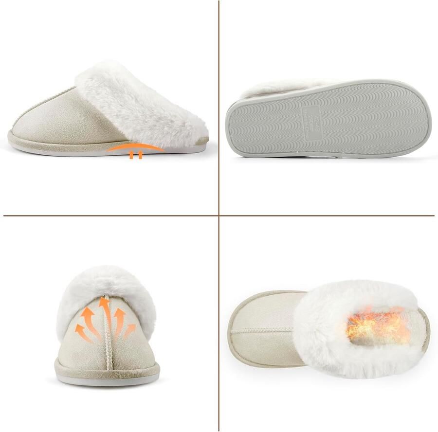 Sloffen Warme Winter Slippers Zacht Nepbont Pluche Pantoffels Antislip Huisschoenen Outdoor Indoor
