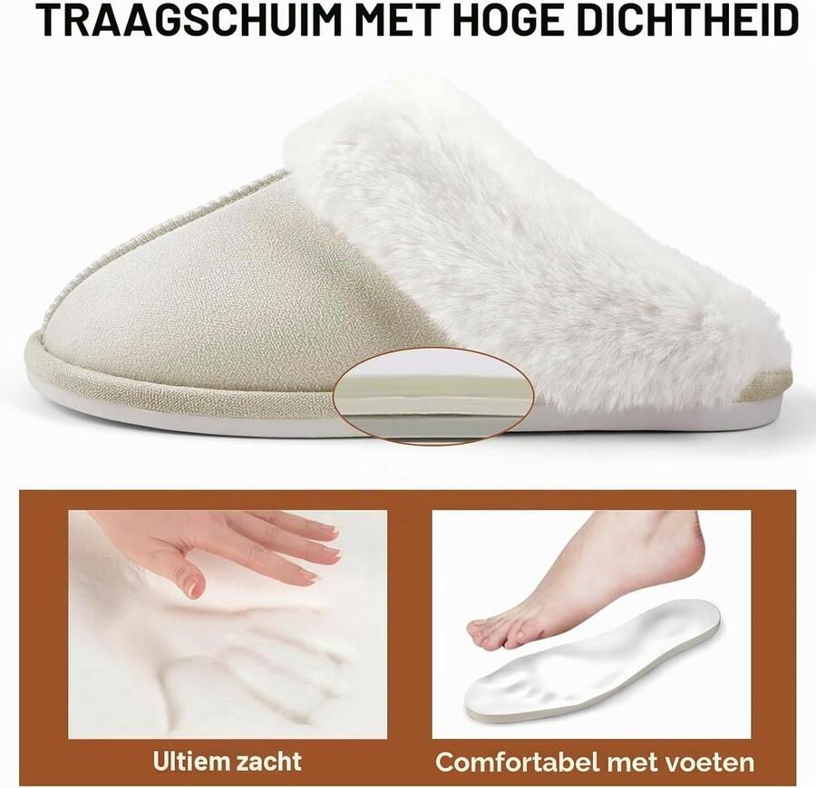Sloffen Warme Winter Slippers Zacht Nepbont Pluche Pantoffels Antislip Huisschoenen Outdoor Indoor