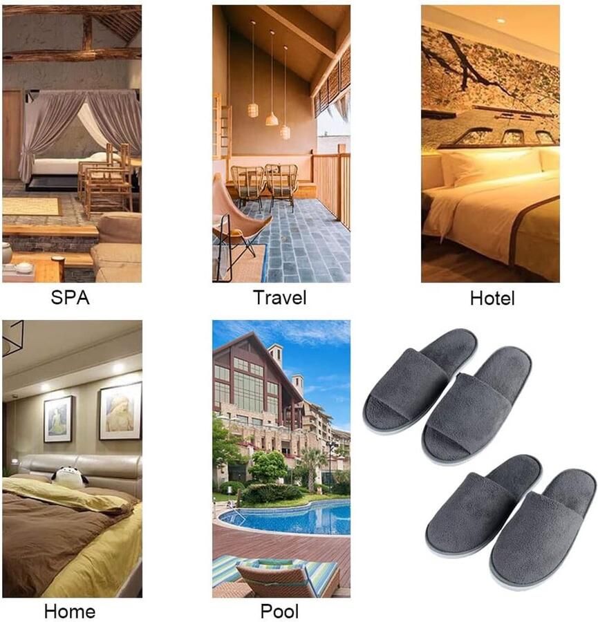Sloffen Wasbaar Comfortabel Slippers Hotelpantoffels Gastenpantoffels Antislip Slipper voor Thuis
