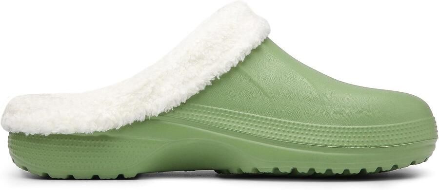 Sloffen s Winter Tuinschoenen met Nepbont Warme Slippers Gesloten Slippers Anti-slip Pluche Slippers Groen Gr.37-38