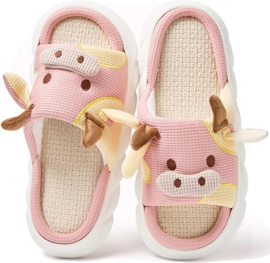 Sloffen Dames Pluche Pantoffels Winter Zacht Warm Comfortabel Fluffy Dieren Lichtgewicht Gezellig Non-slip Knus Gesloten Grappige Shoes