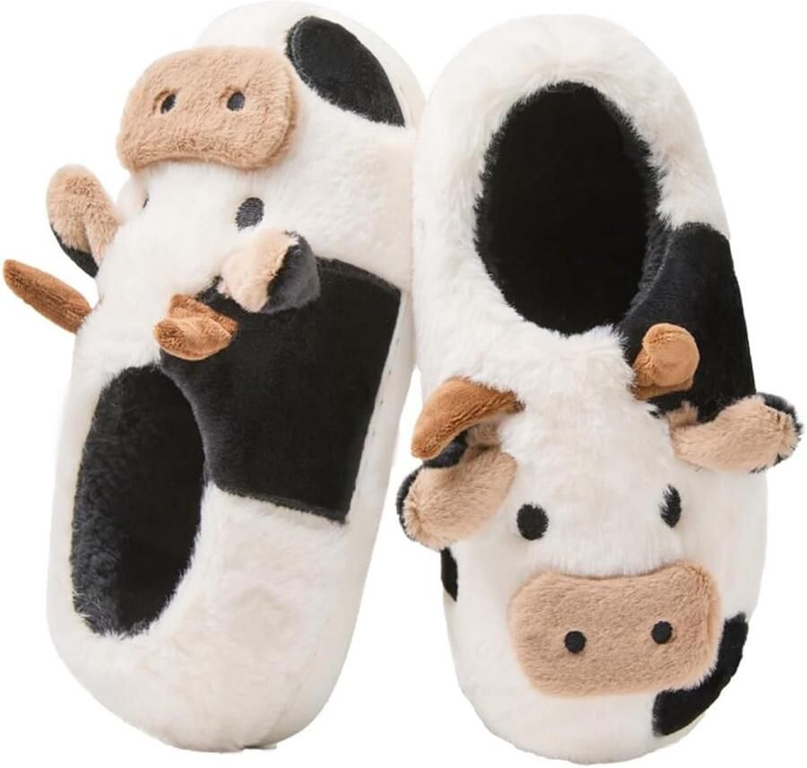 Sloffen Dames Pluche Pantoffels Winter Zacht Warm Comfortabel Fluffy Dieren Lichtgewicht Gezellig Non-slip Knus Gesloten Grappige Shoes