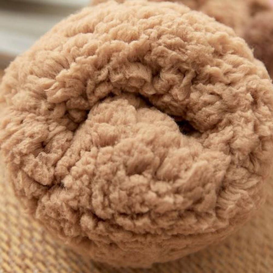 Sloffen dames warme sloffen beer bruin huissloffen anti slip huissokken sloffen meisjes - Foto 6