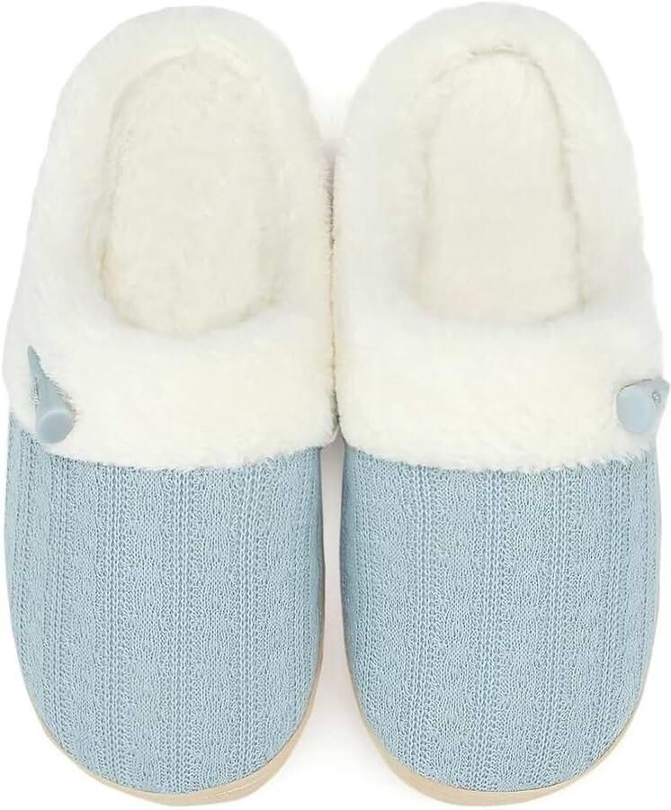 Sloffen Dames Winter Warme Comfortabele Pluche Traagschuim Antislip Indoor Pantoffels