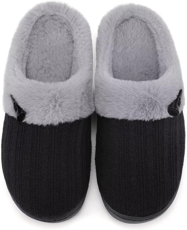 Sloffen Dames Winter Warme Comfortabele Pluche Traagschuim Antislip Indoor Pantoffels