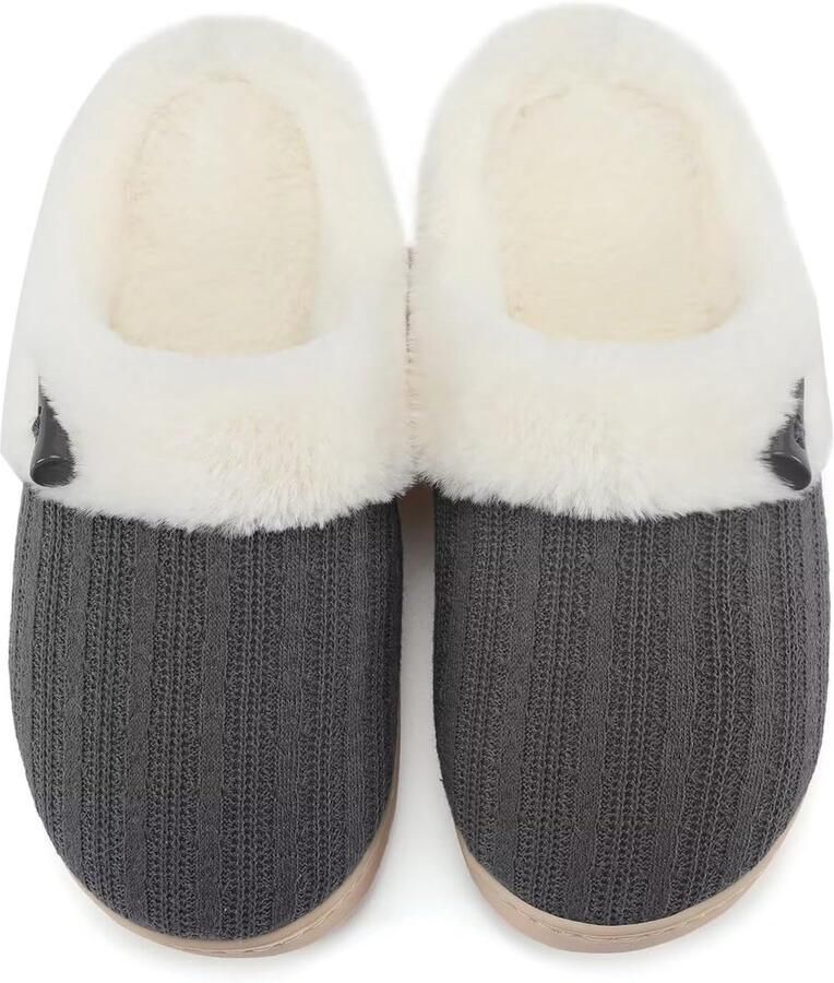 Sloffen Dames Winter Warme Comfortabele Pluche Traagschuim Antislip Indoor Pantoffels