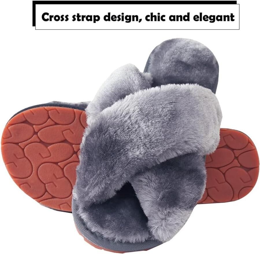 Sloffen Instap Warme Slippers Winters Huisschoenen
