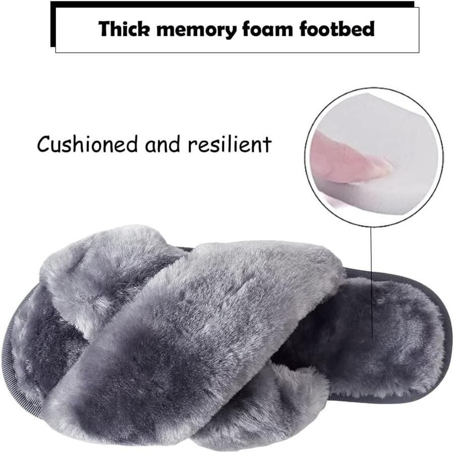 Sloffen Instap Warme Slippers Winters Huisschoenen