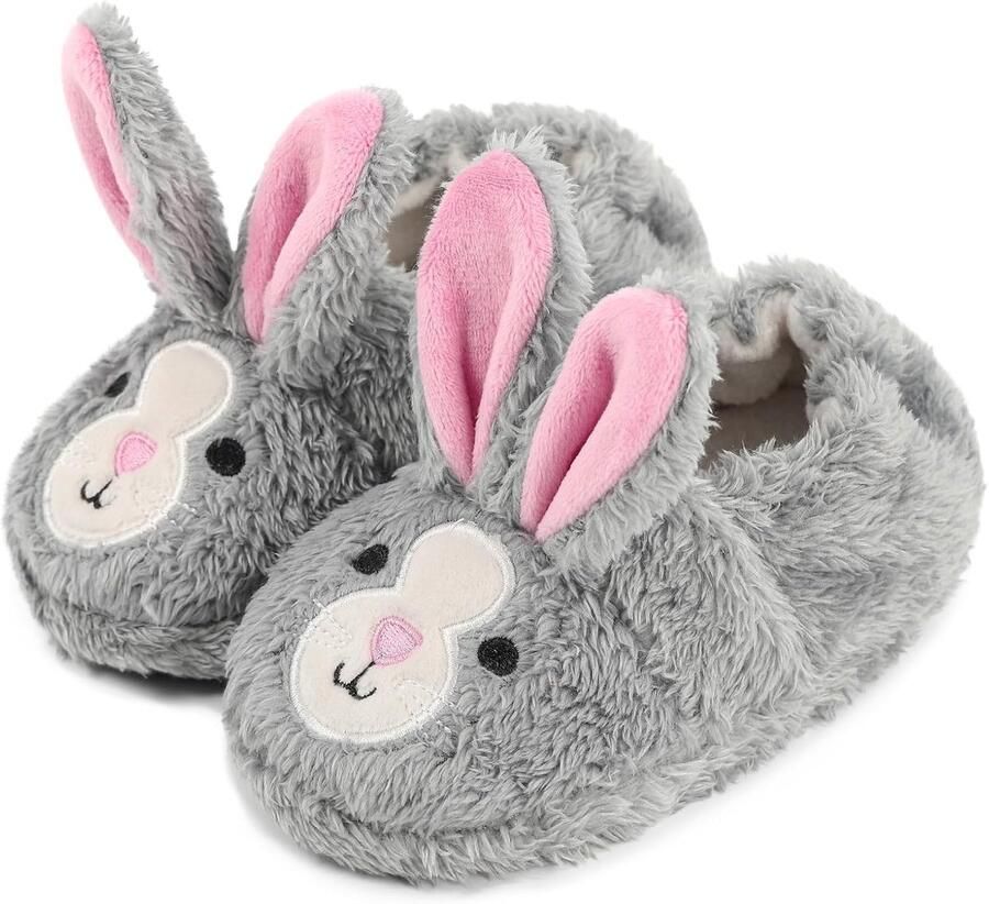 Sloffen Kleuter Antislip Rubberen Zool Slipper Schoenen Kinderen Winter Warm Dier Pantoffels