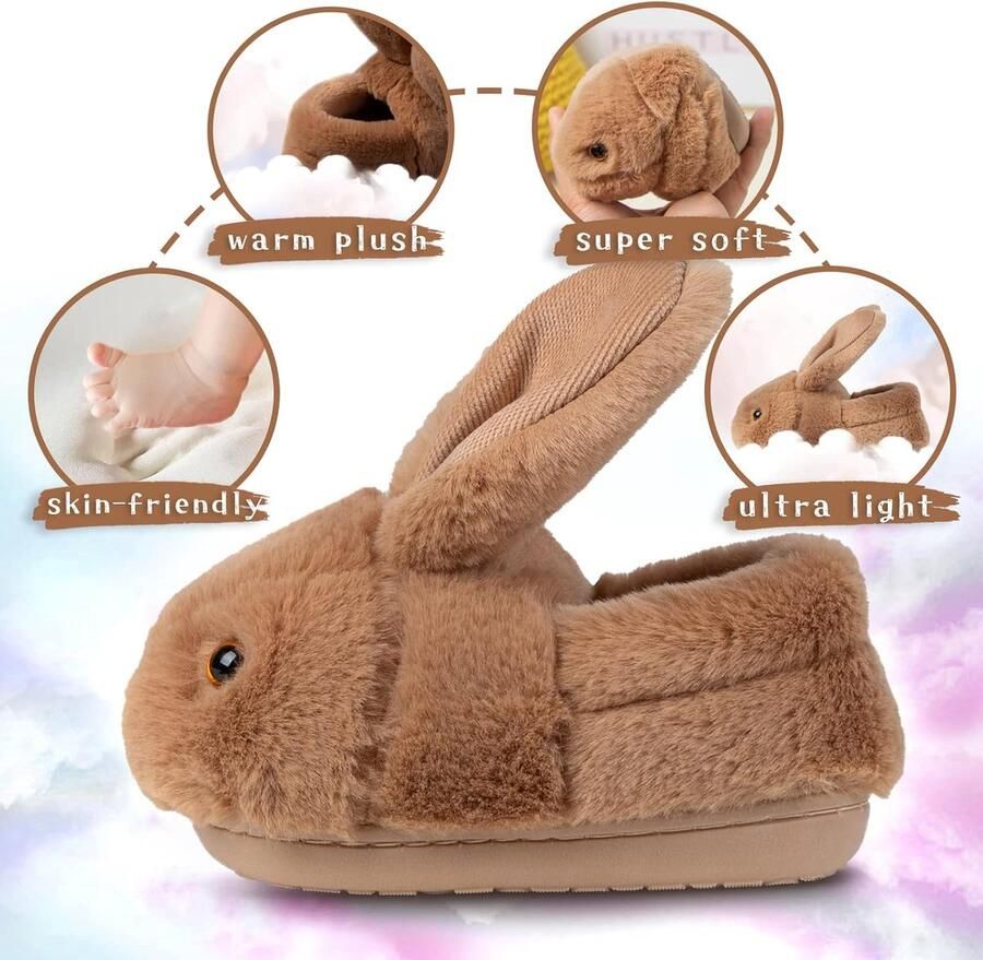 Sloffen Zachte Warme Pluche Pantoffels Antislip