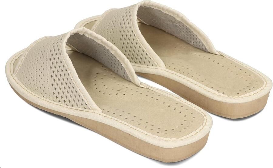 Sloffen Slippers Echt Leer Leder Vrouwen Pantoffels Zomer Stitching Blootgestelde Vingers Marineblauw Rood Beige Grijs Zwart 35-42