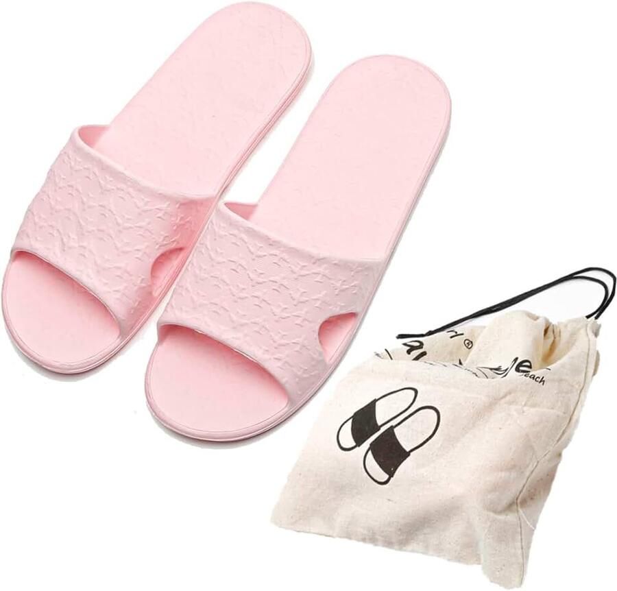 Sloffen voor en Draagbare Opvouwbare Pantoffels met Opbergtas Zacht Comfortabel Antislip Sneldrogend voor Thuis Badkamer Douche Zwem Strandsandalen