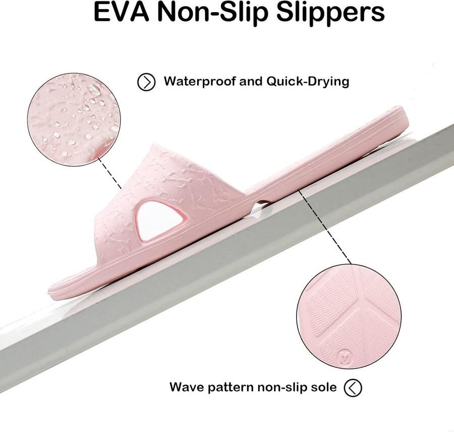Sloffen voor en Draagbare Opvouwbare Pantoffels met Opbergtas Zacht Comfortabel Antislip Sneldrogend voor Thuis Badkamer Douche Zwem Strandsandalen