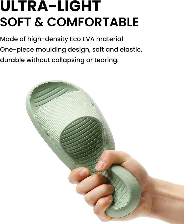 Sloffen voor en Zachte Comfortabele Ultralichte Zomerpantoffels Slipvaste en Sneldrogende Badschoenen Sandalen