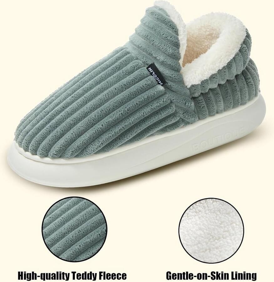 Sloffen Warm Winter Fuzzy Zacht Plat Pluche Pantoffels Antislip Lichtgewicht Outdoor Indoor- met super kwaliteit