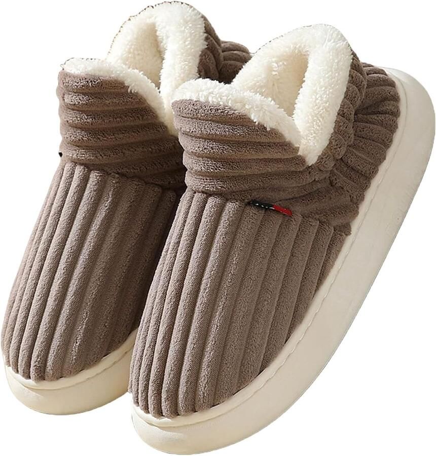 Sloffen Warm Winter Fuzzy Zacht Plat Pluche Pantoffels Antislip Lichtgewicht Outdoor Indoor- met super kwaliteit