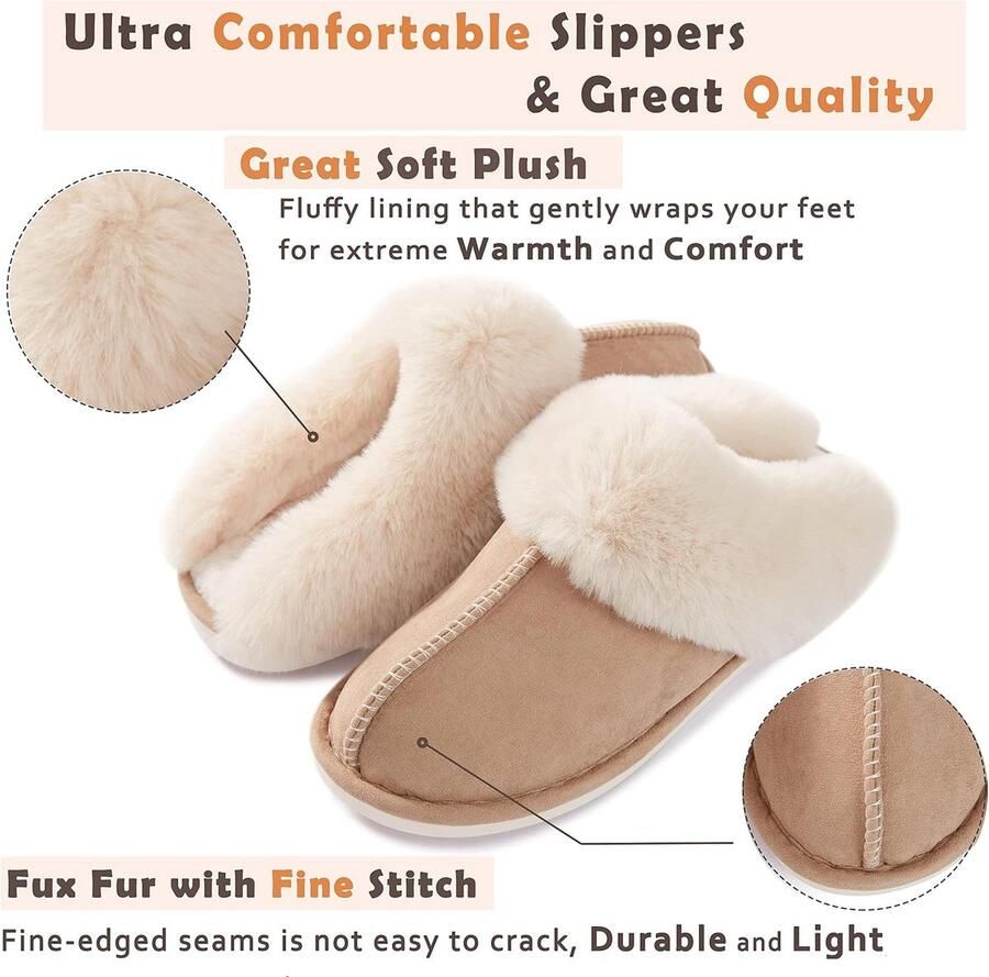 Sloffen Warm Winter Slippers Nepbont Zacht Plat Pluche Pantoffels Antislip Outdoor Indoor