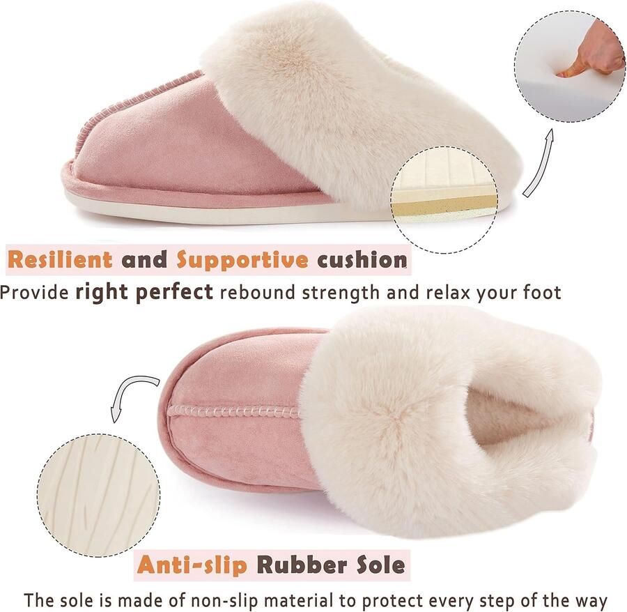 Sloffen Warm Winter Slippers Nepbont Zacht Plat Pluche Pantoffels Antislip Outdoor Indoor