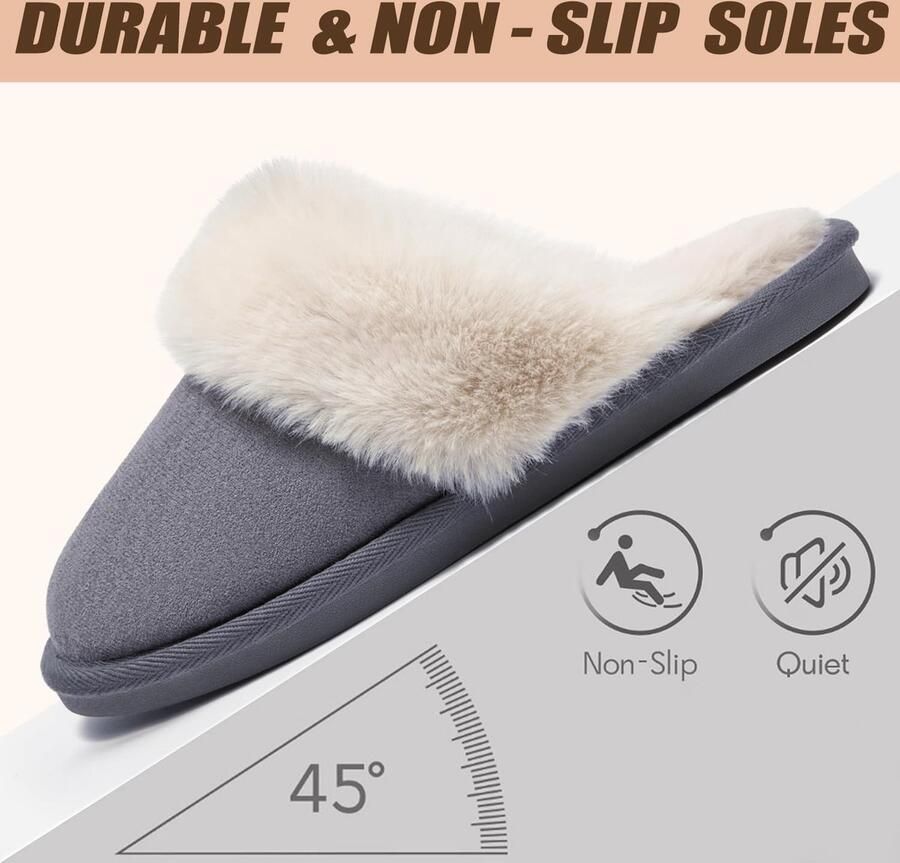 Sloffen Warm Winter Slippers Zacht Plat Pluche Pantoffels Antislip Comfortabele Outdoor Indoor